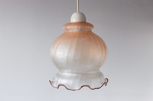 Lustre suspension opaline - suspension, rose